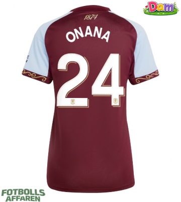 Aston Villa Amadou Onana #24 Hemmatröja Kvinnor 2025-26 Kortärmad